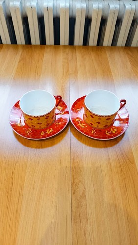 Duo tasses café porcelaine - tasses,