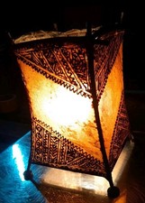 Oriental Marocaine Lampadaire Cuir Lampe Henné 