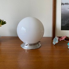 Plafonnier globe verre blanc opaline 15 cm applique murale aluminium LAMP-7557