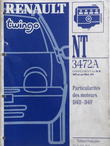 Manuel atelier renault - manuel, d'atelier