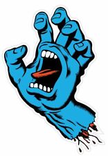 Sticker plastifié Main SANTA CRUZ -  Skate Surf - 14cm x 9,5cm