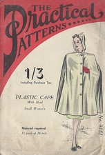 Patron De Couture Vintage Des Années 1940 CAPE SMALL (R620)
