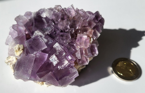 Fluorite cristallisée sur - cristallisée,