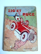 ZIG ET PUCE    ALAIN St OGAN    HACHETTE  1927  30x21 cm  DANS L' ÉTAT 