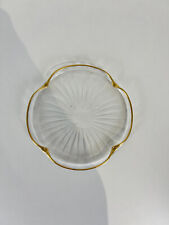 Plat rond, vide poche, coupe, plateau en Cristal doré DAUM