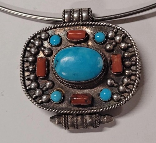 Ancien bijou pendentif argent - ancien,