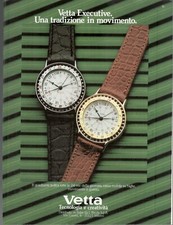 Wyler Vetta Collection Executive Montre Publicité 1986 1 Page Originale