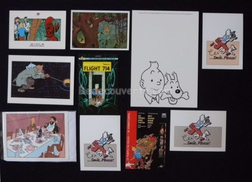 Lot cartes postales herge - lot,