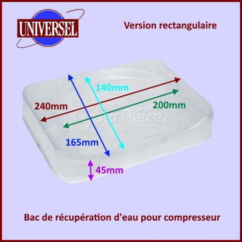 Bac récupération eau - bac, d'eau
