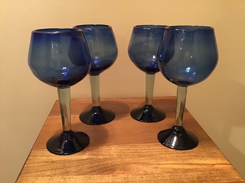 Nice cobalt blue - hand, blown