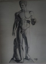 Lot 3 DESSIN ACADEMIQUE 1947 de JEAN WASSMER