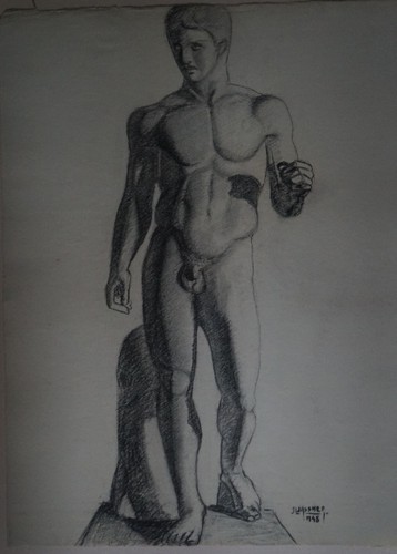 Lot dessin academique - 3, 1947