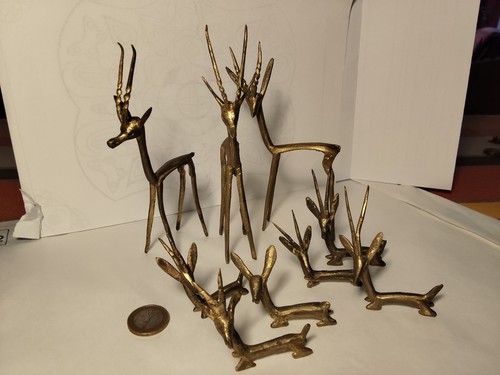 Statuettes antilopes bronze - statuettes,