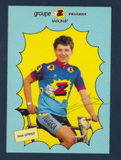 CYCLISME carte cycliste DENIS LEPROUX équipe Z-PEUGEOT 1987 Signée