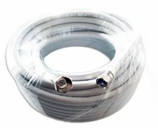 Arcas Câble coaxial Satellite blanc 120dB 75 Ohms 5m, 10m, 20m, 30m, 50m ou 100 
