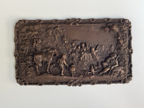 Ancien bas relief cuivre - ancien,