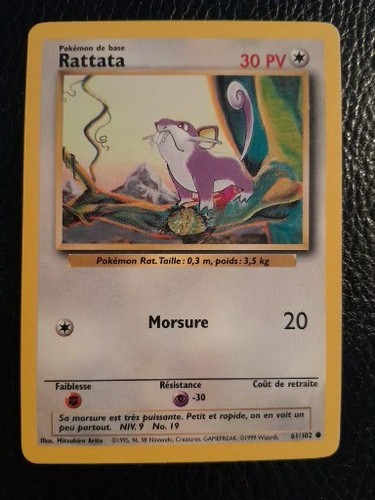 Carte pokémon rattata - set, de