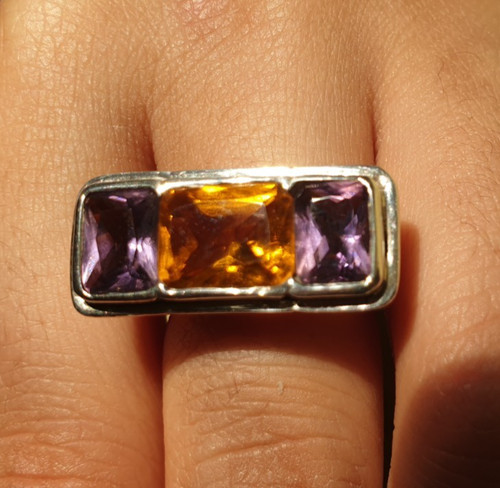 Bague tank art deco argent - art, en