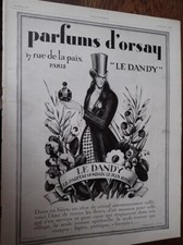 LE DANDY parfum d'ORSAY +code TRILUX MARCHAL + bougie CHAMPION ILLUSTRATION 1928