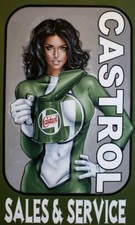Plaque métal huille castrol - plaque,