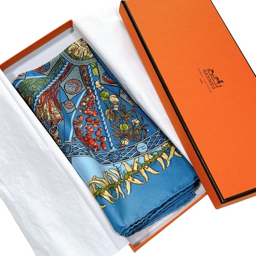 Foulard vintage soie hermes - soie,