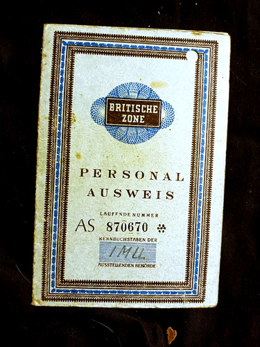 Ausweis britische zone - britische, /