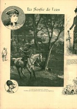 Gravure ancienne la sortie de