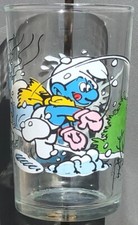 Verre a Moutarde Schtroumph Neige 1990, Peyo, BD, Bande Dessinée