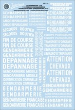 Gendarmerie 01 1/18 Décalcomanies blanc 170x120mm INTERDECAL