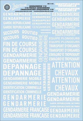 Gendarmerie 18 - 01, 1/18