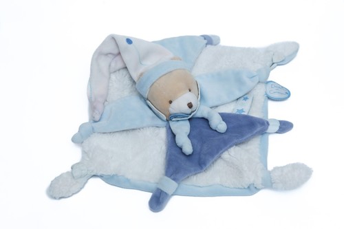 Ours petit chou doudou bleu - ours,