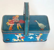Ancienne et très jolie boîte à goûter en tôle lithographiée - 1930's  - Art Déco