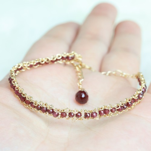 Bracelet gold filled pierre - gold,
