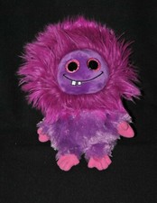 Peluche doudou monstre Lola TY Beanie mauve violet yeux durs 25 cm TTBE