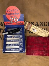 1 Boite de 12 PAQUETS de 20 LAMES RASOIRS SCHICK CARTON D'ORIGINE US ARMY ww2