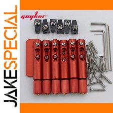 JakeSpecial – Red Headless Guitar Fanned-String Bridge Kit