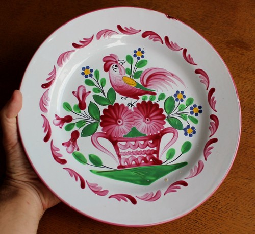 Grand plat faience l - plat, de
