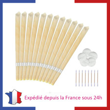 12 Bougies auriculaires à la cire d'abeille - anti cérumen - Bougie d'Oreille