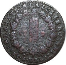 O8352 Rare Constitution 2 sols François an 5 Louis XVI 1793 L Bayonne