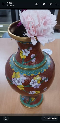 Vase email cloisonné - vase,