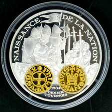 2000 ans d'Histoire Monétaire - Denier Tournois Philippe-Auguste 1204 Certificat