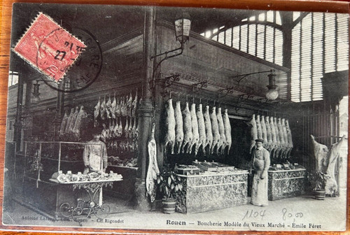 Cpa rouen boucherie - 76, modele