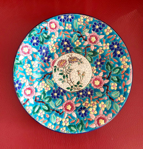 Assiette faience emaux longwy - assiette,