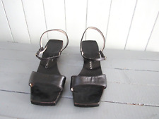 SANDALES A TALONS CUIR NOIR P 7,5 CHARLES JOURDAN