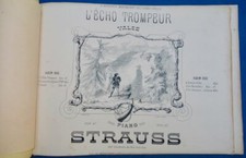 ISAAC STRAUSS DANCE PIANO PARTITION L'ÉCHO TROMPEUR 1859 BARBIZET MONTAUBRY