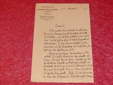 LETTRE AUTOGRAPHE SIGNEE GEORGES COQUELLE (Journaliste) 1922 C.I.P.F. G.Valois
