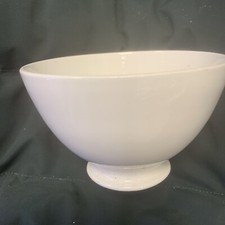 Ancien grand bol faïence fine blanche Sarreguemines  Lunéville  Creil ?