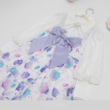 Femme Fille Lolita Chemise Haut Court Boléro Cape Rétro Princesse Puff Manche