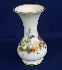 BACCARAT Jean François ROBERT Vase en Opaline Peinte Fleurs au Naturel ca 1840