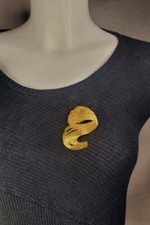 vintage metal broche plaqué